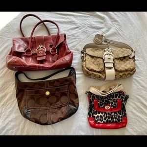 Lot of four Coach bags